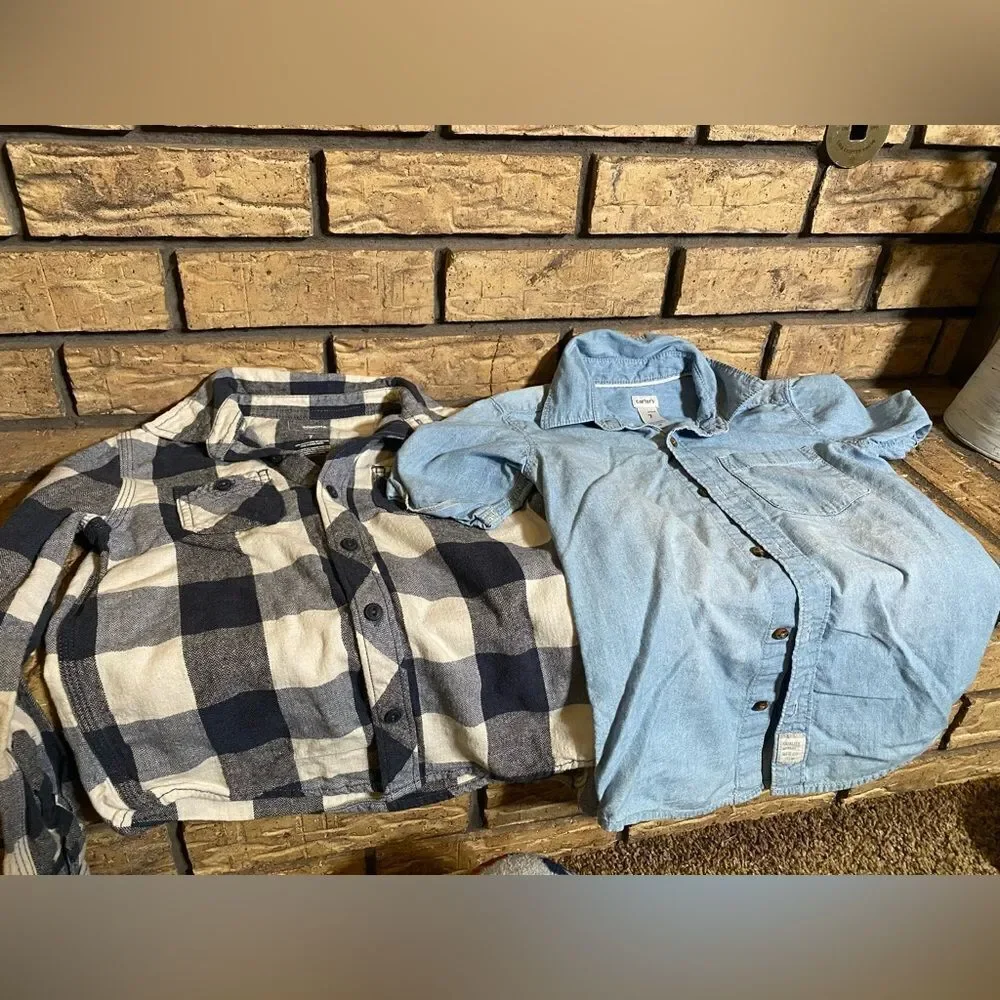 4-boys size 7 button downs